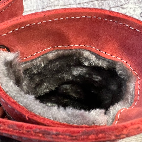 Women’s Safety Girl Pink Steel Toe Faux Fur lined size 6 non slip boots - Picture 5 of 9